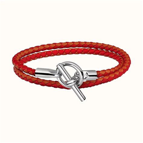 bracelet cordon homme hermes|hermes leather double tour bracelet.